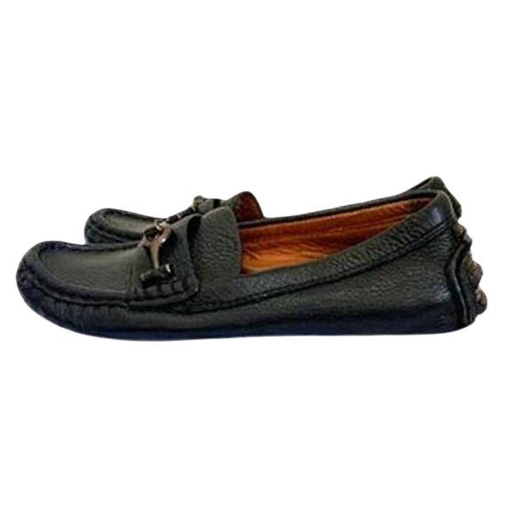 Coach-Crosby-Turnlock-Driver-Slip On Loafers-Black-Leather-Womens-Size 5.5 - Picture 2 of 10